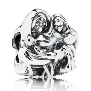 Pandora Holy Family Charm – Sterling Silver – Retired Religious Bead